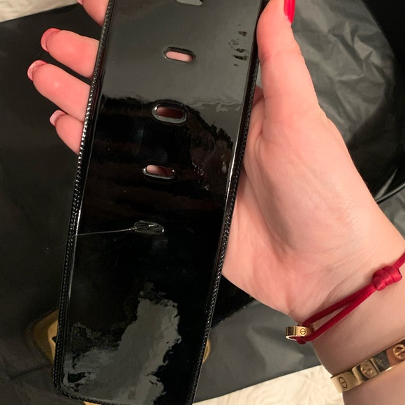 SOLD Saint Laurent Patent Leather Gold Buckle Belt - Picture 5 of 7